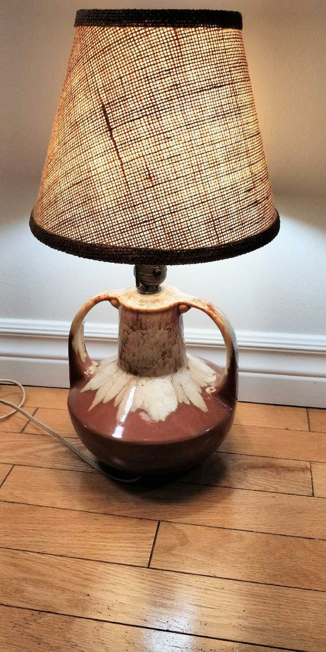 Vintage Medalta pottery No.33 lamp (Canadian-made Medicine Hat) in Indoor Lighting & Fans in Ottawa