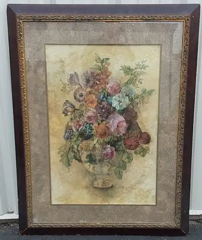 AN IMPRESSIVE PIECE WHEREVER YOU WISH TO HANG IT ! Frame is 35.25 inches x 45.75 inches (outside mea...