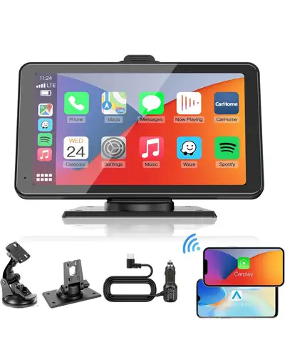 7" HD Touchscreen Wireless CarPlay Screen, View more