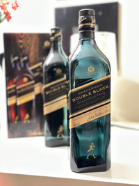 Two 1 Litre Johnnie Walker Double Black scotch Whiskey