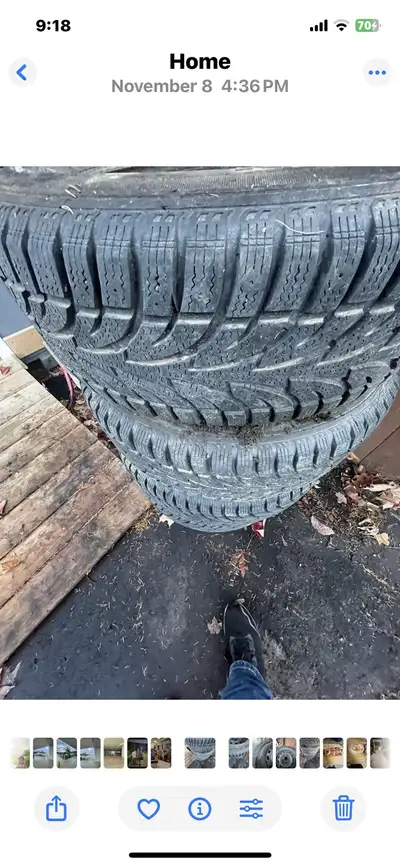 I am selling a set of four winter tires with the specification 235 70R16, these tires are barely use...