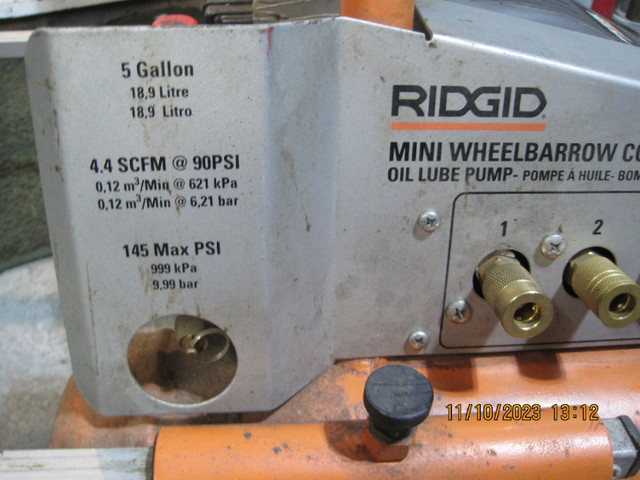 Compresseur air RIDGID MINI BROUETTE 145PSI dans Outils électriques  à Laval/Rive Nord - Image 4