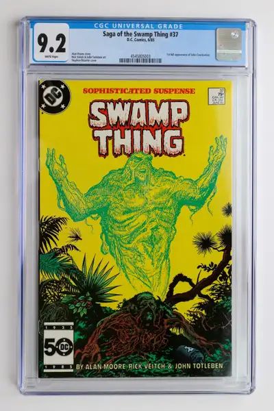Saga of the Swamp Thing 37 (1st Constantine) in CGC 9.2 and 9.6, View more