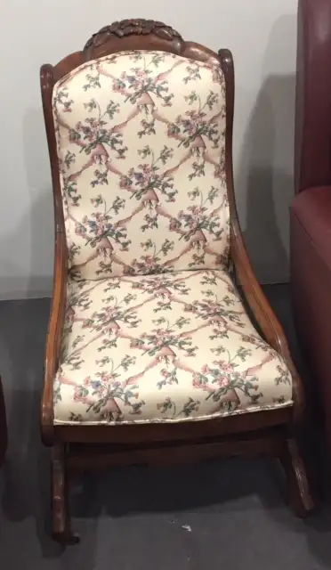 Antique Walnut Platform Rocker - Circa 1890s, View more