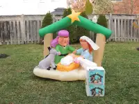 Large Gemmy Airblown Inflatable Nativity Scene