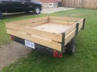 Beautiful cedar Utility or Atv trailer 4x6 box size