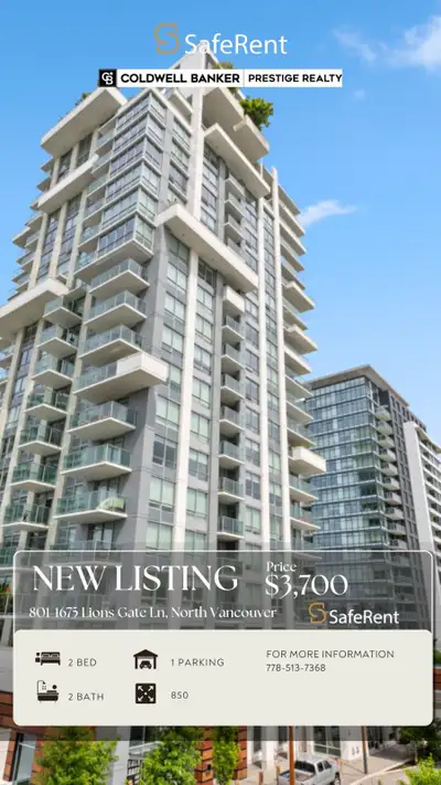 Luxury 2 Bed & 2 Bath with AC (North Vancouver)