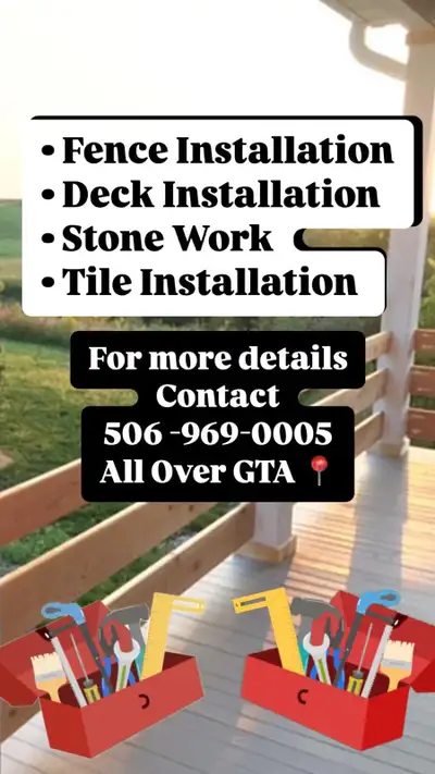 Fence, Deck, Railing & Siding installation 506-969-0005