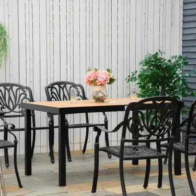 Aluminum Outdoor Dining Table for 6, Patio Rectangular Table, 55, View more