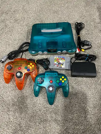N64 Japanese ice blue console, View more