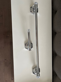 Towel bar and toilet paper holder
