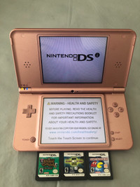 Pink Nintendo Dsi Xl  with 3 good games