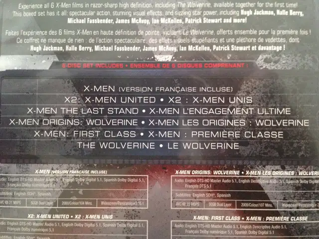 X-Men and the Wolverine Collection 6 blu-ray set mint63347537366529122