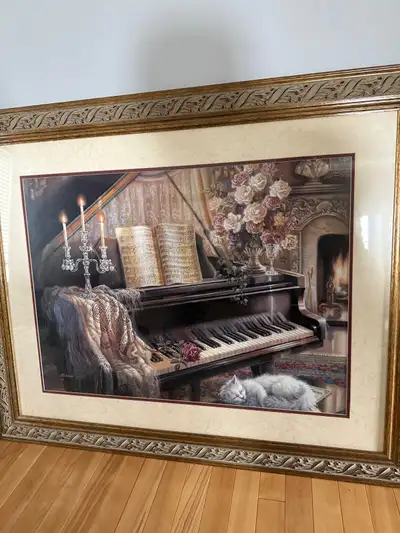 Cozy Piano, Cat Wall picture