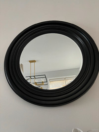 Beautiful two round black expresso wood Mirrors