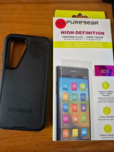Samsung 23 otterbox and screen protector, View more