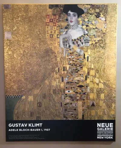 Gustav Klimt Art Nouveau large wooden print 23x28 inches