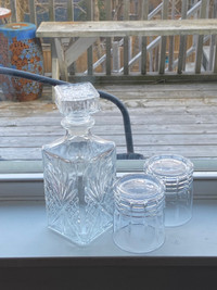 Lime Glass Decanter and Cups