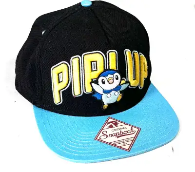 RARE Official Piplup Pokemon Raised Logo Full Size Adjustable Baseball Hat!