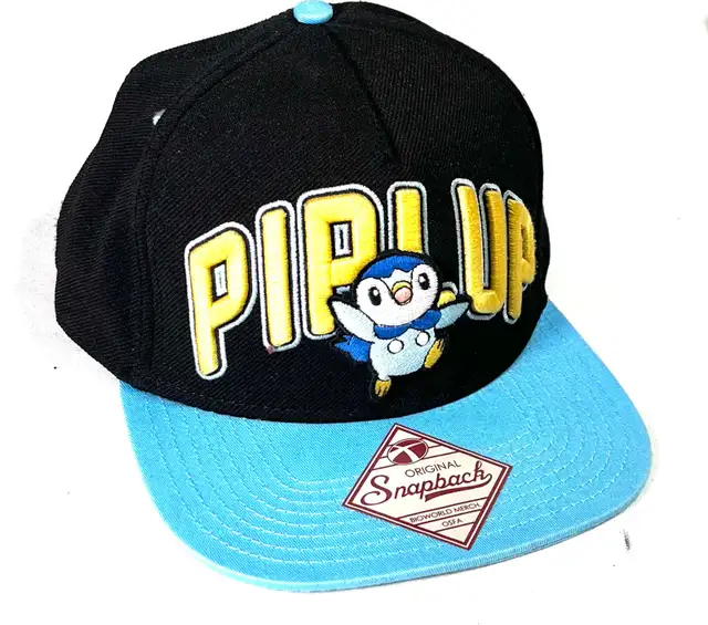 RARE Official Piplup Pokemon Raised Logo Full Size Baseball Hat