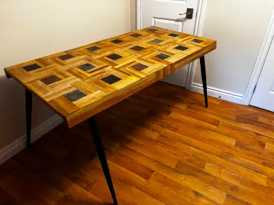Mosaic Wood Dining Table, View more