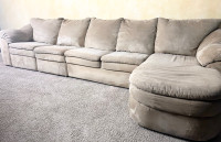 MICROSUEDE RECLINER SECTIONAL FOR $600! DELIVERY AVAILABLE!