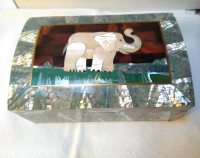 Jewelry box inlay mother of pearl and abalone