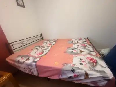 King size mattress and bed frame, View more