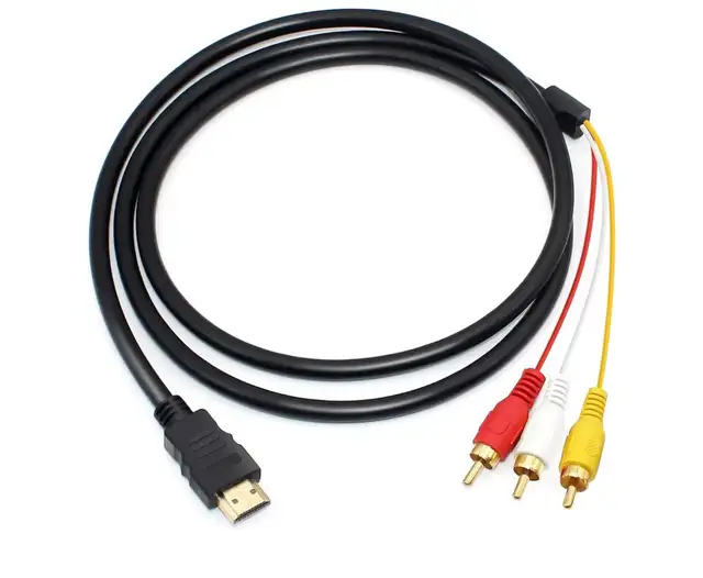 HDMI to RCA Cable 1080P 5ft/1.5m HDMI Male to 3-RCA Audio Video 
