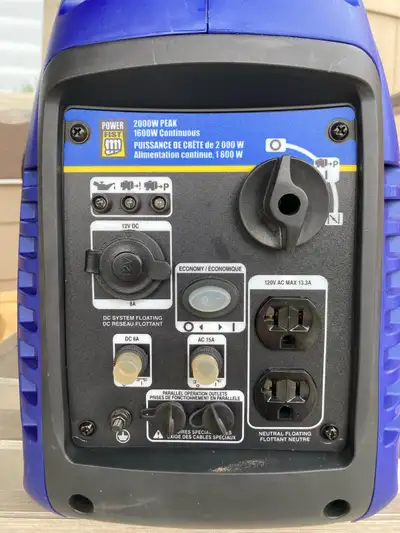 2000 W inverter generator , 1600 W continuous. Excellent running condition used extremely little. Ca...