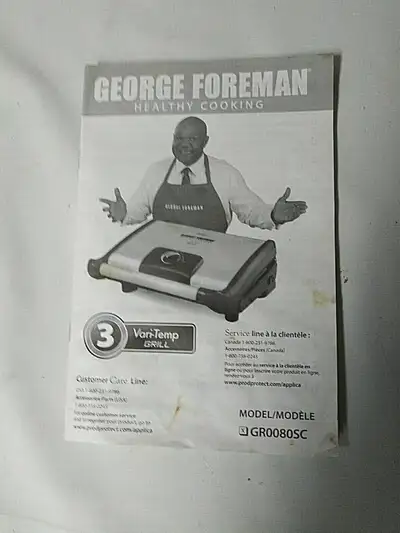 CASH ONLY PICK UP H4B2H8 PLEASE SEE MY OTHER ADS George Foreman Healthy Cooking Model - GR0080SC Ite...