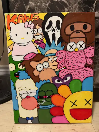 hand-painted art canvas , View more