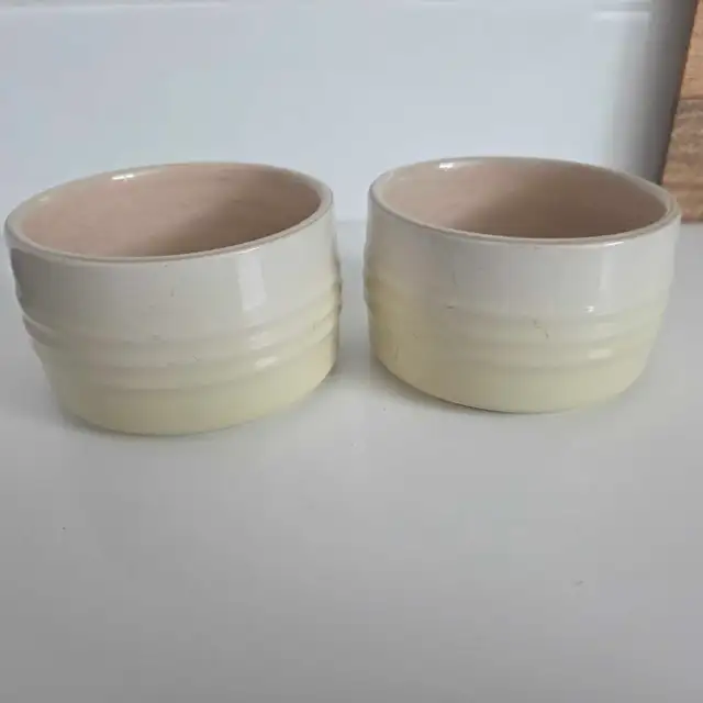 Le Creuset Pair of Two Mini Yellow Cocettes in Kitchen & Dining Wares in Calgary - Image 3