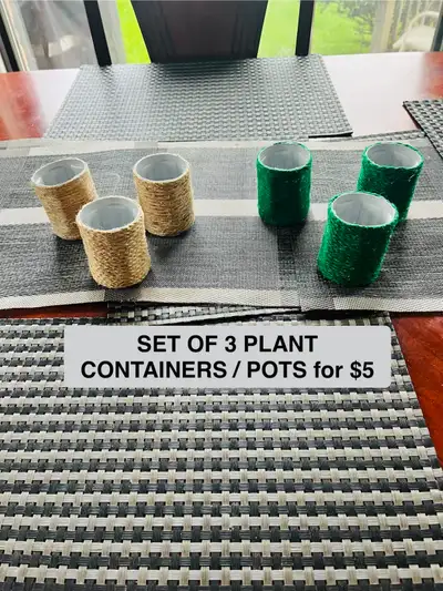 NEW handcrafted flower plant container / pot decor, View more