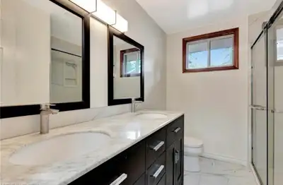 One bright, clean carpet-free, furnished master bedroom available jun 1 in a 3-bedroom home located...