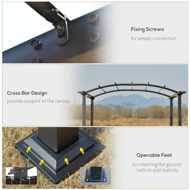 10*8 Outdoor Backyard furniture Arched Pergola in Patio & Garden Furniture in Markham / York Region - Image 6