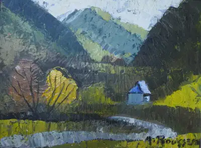 ALBERT ROUSSEAU, HUI/TOILE, 18 1/2''x24 1/2'' CHARLEVOIX TABLEAU, View more