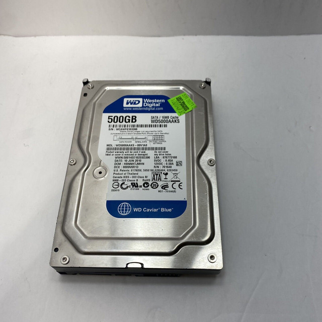 Western Digital 500 gb hard drive blue caviar  in System Components in Winnipeg