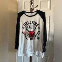 Men’s 'Stranger Things' Hellfire Club Long Sleeve T-Shirt Large