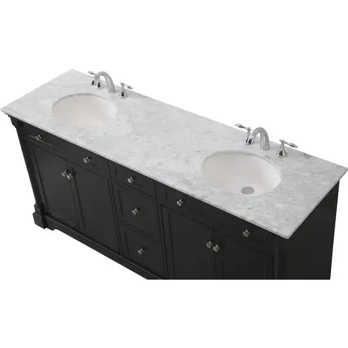 72” Double Vanity – Solid Wood + Carrara Marble Top (Brand New) in Cabinets & Countertops in Oakville / Halton Region - Image 6