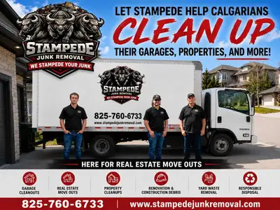 Calgary, let’s clear it out. Stampede Junk Removal is a family-owned crew hauling away junk, renovat...