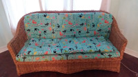 Rattan 3 seats sofa with cushion