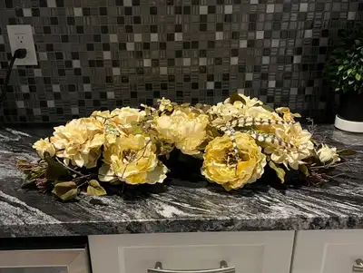 Brown and Cream Floral Centrepiece , View more