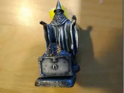 Vtg. Keeper of the treasure pewter statue-from u.k., View more
