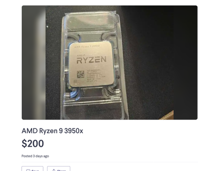 AMD Ryzen 9 3950x (BEWARE SCAM), View more