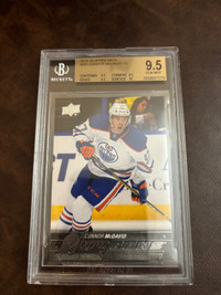  Connor McDavid Young Guns Rookie Card BGS 9.5 High Subs 
