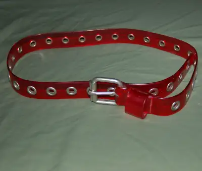 Vintage Retro Belts 1980's / 1990's Bright Red and Green, View more
