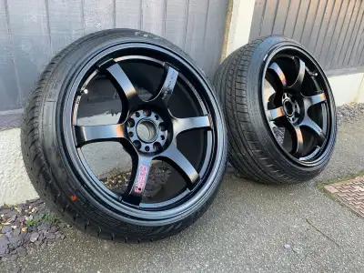 Rays Gramlight 57DR - 18x9.5 +12 - 5x114.3 wheels with tires x4 Rays Gramlight 57DR 18x9.5 +12 5x114...