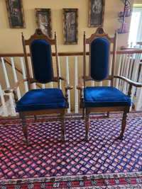 2 Oak Dining Room Captain's Chairs
