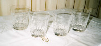 SET OF 4 ROYAL DOULTON CALEDON DOUBLE OLD FASHION GLASSES